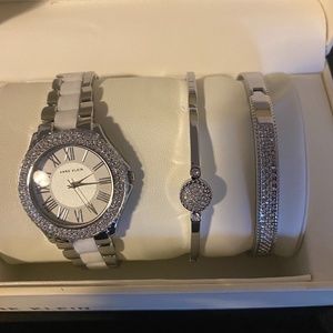 Anne Klein Watch with Jewelry Bracelets